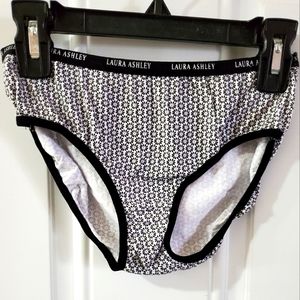 Womans Black Pattern Panties Size Medium